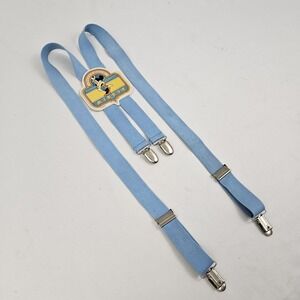 Disney Hollywood Minnie Suspenders Youth Children Vintage Blue